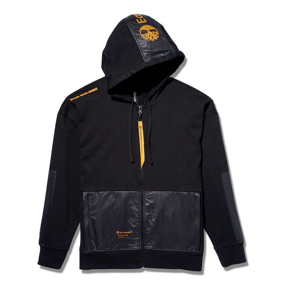 Timberland Φουτερ Ανδρικα Μαυρα - Ecoriginal Ek+ Hoodie - Greece 3610924-OL